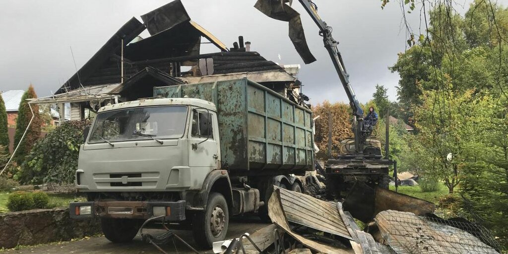 Вывоз мусора после пожара с утилизацией в Уфе в октябре